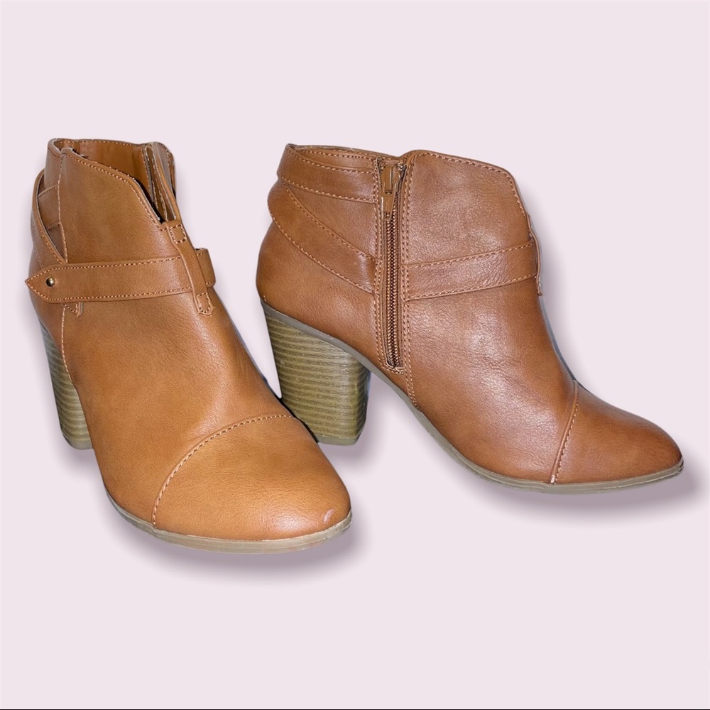 Brown ankle booties
